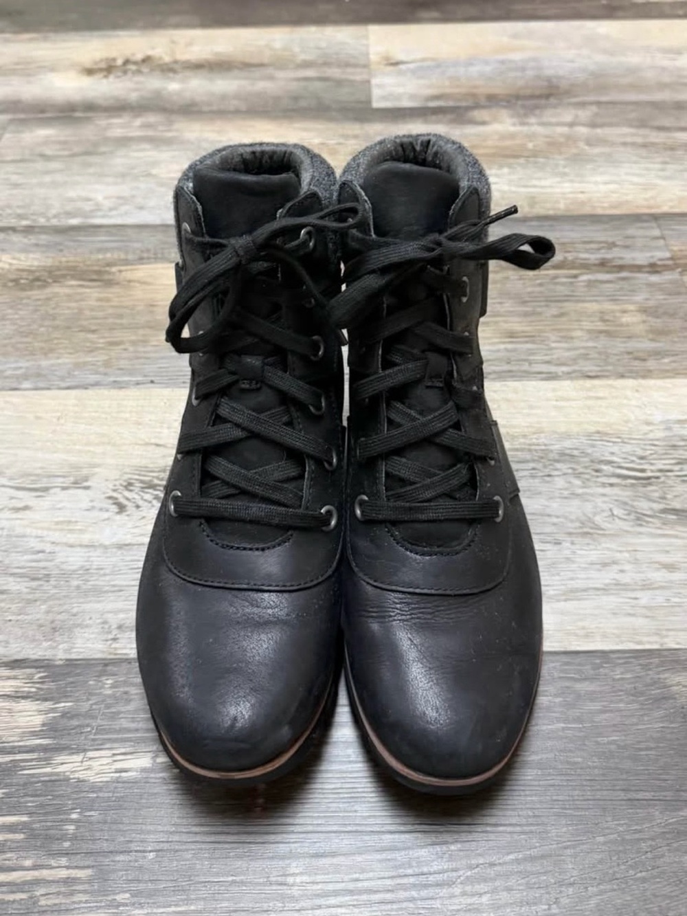 Sorel Leather Lace-Up Ankle Boots